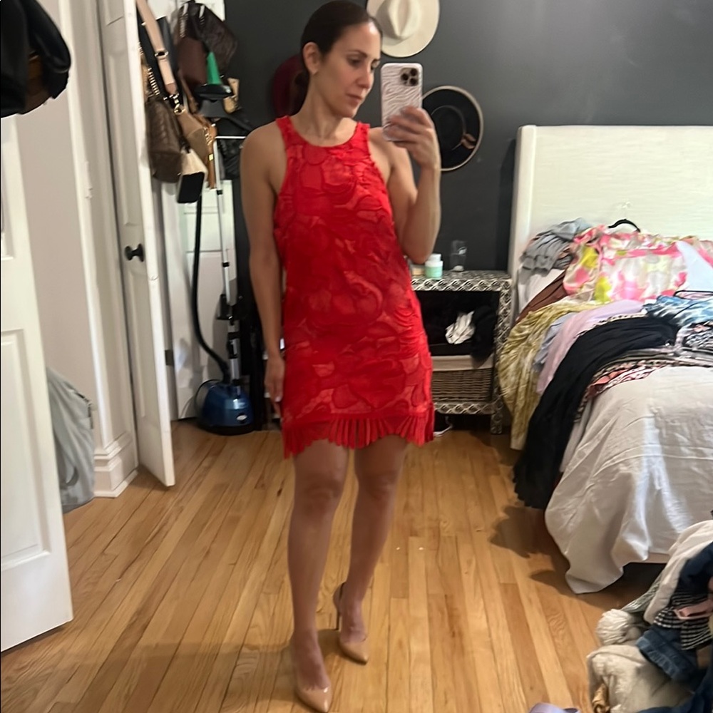 Elegant Red Sleeveless Dress